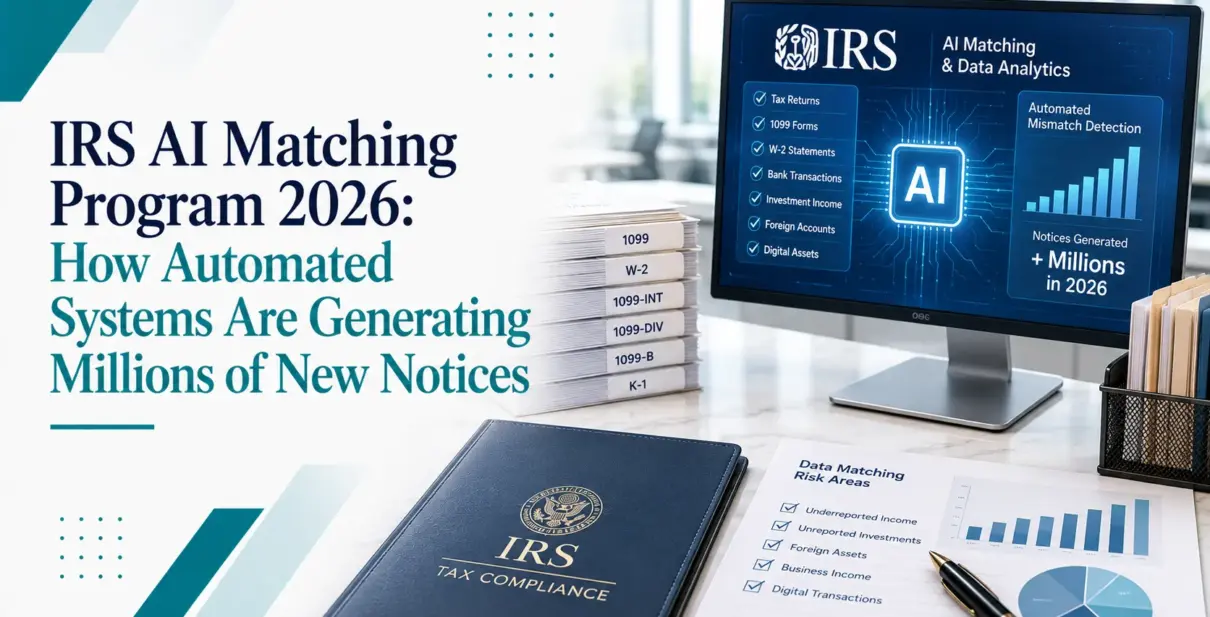 IRS AI matching program notices 2026