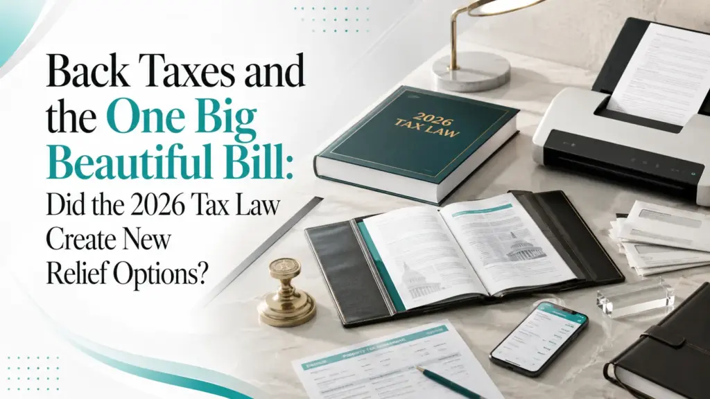 back taxes One Big Beautiful Bill 2026